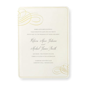 Gold Foil Border Print At Home Invitation Kit Gartner Studios Invitations 12616
