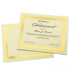 Gold Foil Certificate Paper - 15 Count | Gartner Studios