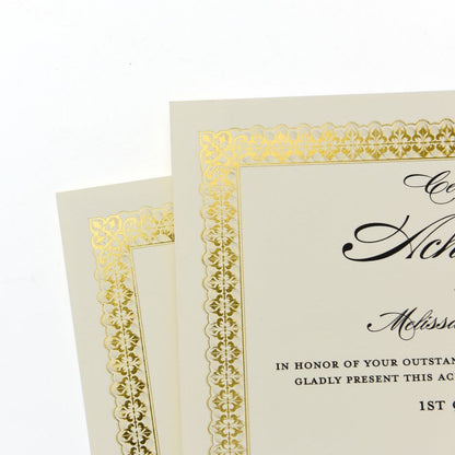 Gold Foil Certificate Paper - 15 Count Gartner Studios Certificate Paper 36004-S
