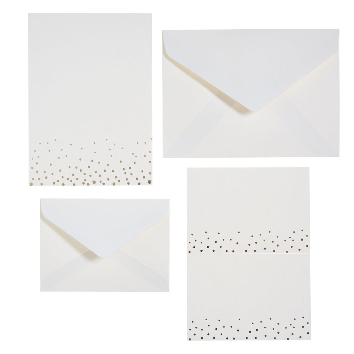 Gold Foil Dots Ivory Print At Home Wedding Invitation Kit - 50 Count Gartner Studios Invitations 37439