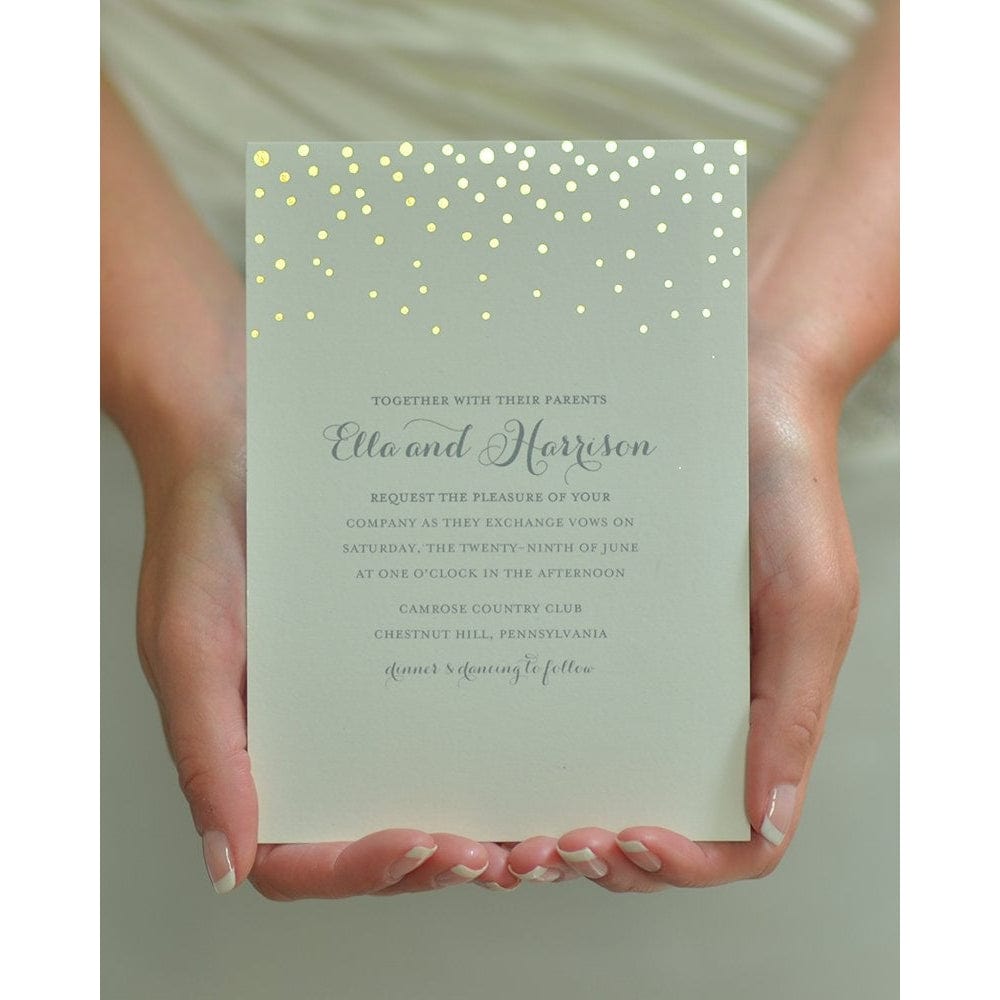 Gold Foil Dots Print At Home Invitation Kit Gartner Studios Invitations 14279