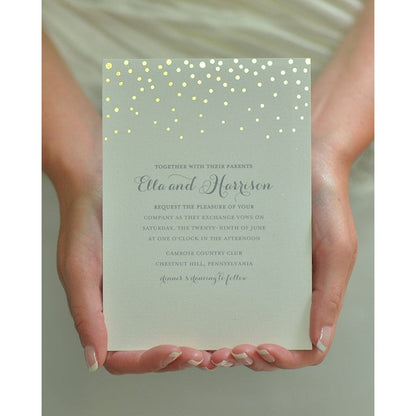 Gold Foil Dots Print At Home Invitation Kit Gartner Studios Invitations 14279