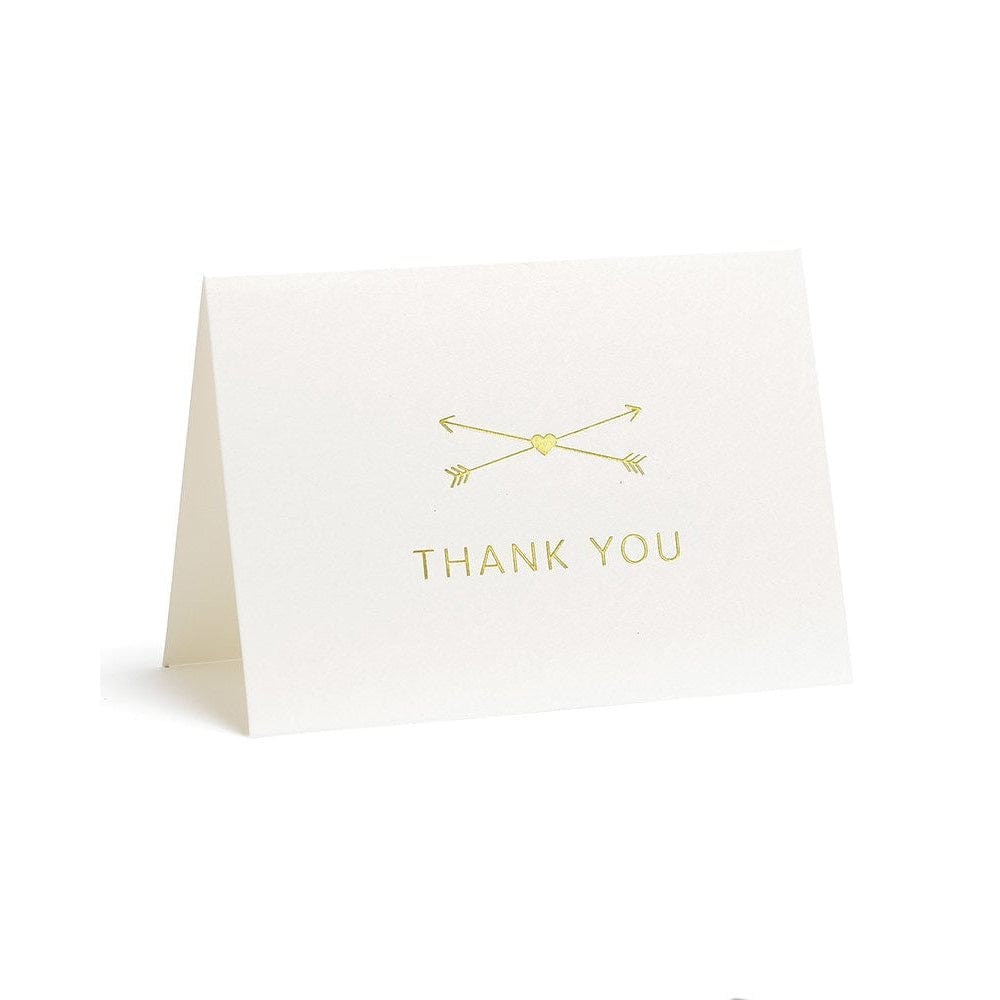 Gold Foil Heart &amp; Arrow Thank You Cards Gartner Studios Cards - Thank You 17958