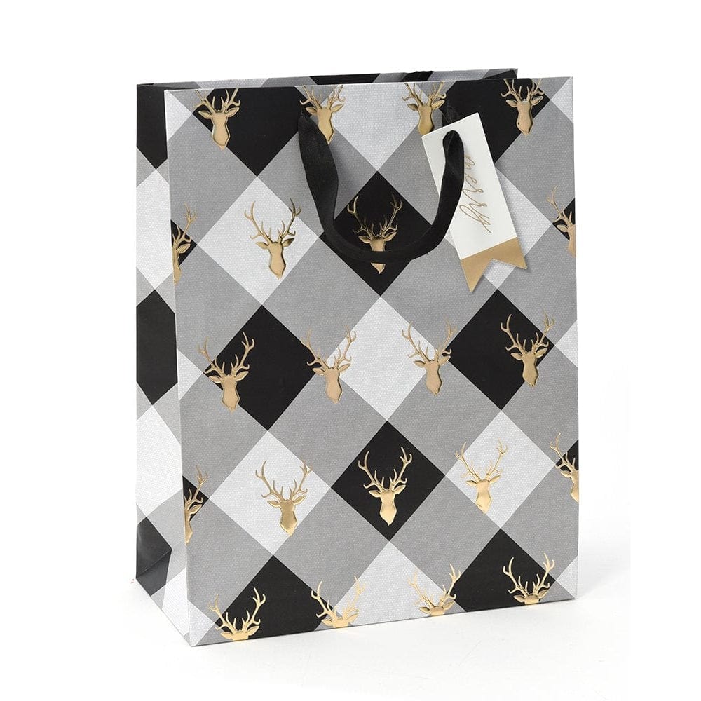 Gold Foil Stag Medium Gift Bag With Tag Gartner Studios Gift Bags 44219