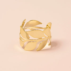 Gold Leaves Napkin Ring Gartner Studios Napkin Ring