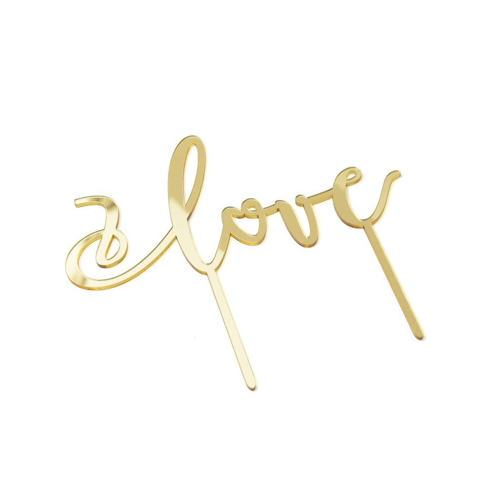 Gold Love Script Cake Topper Gartner Studios Cake Topper 28925