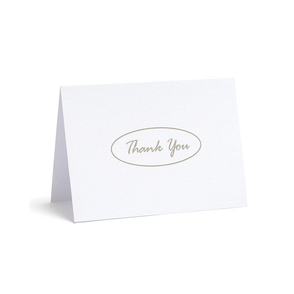 Gold Script In Oval Thank You Cards Gartner Studios Cards - Thank You 72101