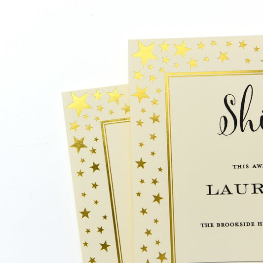 Gold Stars Foil Certificate Paper Gartner Studios Certificate Paper 77746