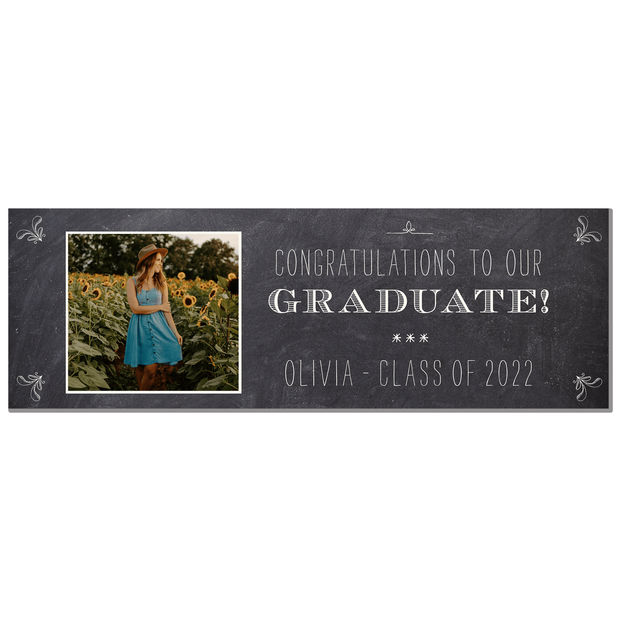 Grad Chalkboard Custom Graduation Banner Gartner Studios Banner 98166