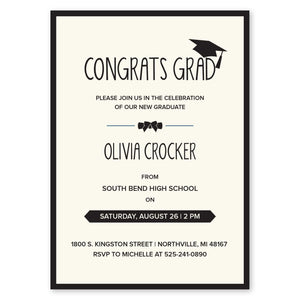 Grad Hat Graduation Announcement Black Gartner Studios Graduation Announcement 97680
