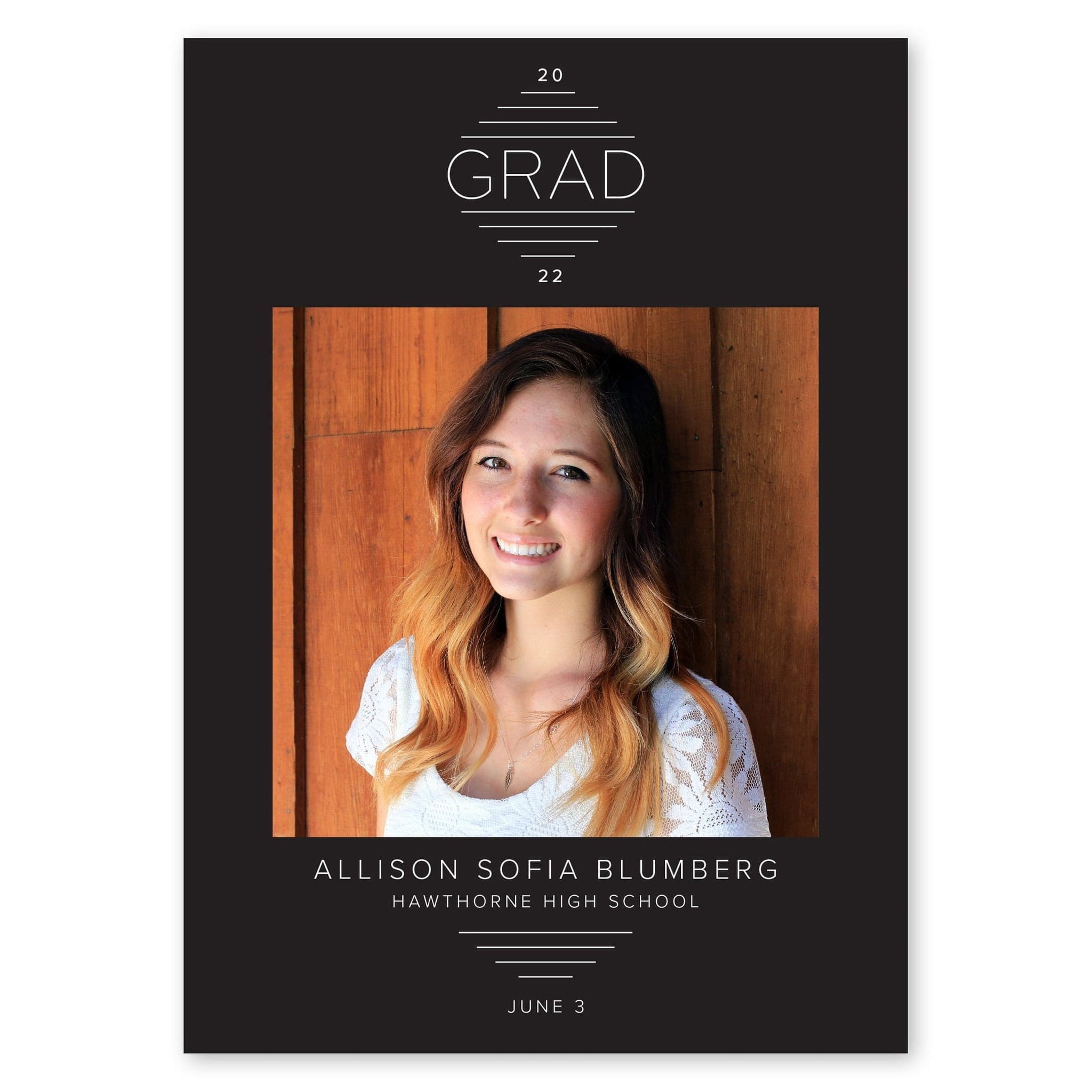 Graduate Lines Graduation Announcement | Gartner Studios