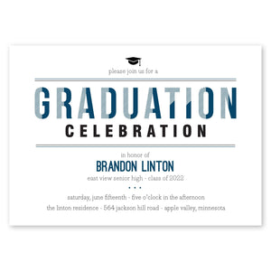 Graduation Celebration Announcement Navy Gartner Studios Graduation Announcement 97665