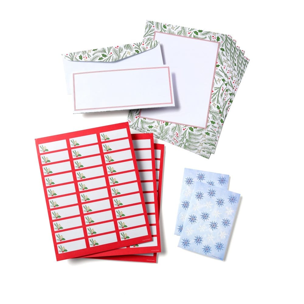 Green And Red Holly Stationery Kit Gartner Studios Stationery Paper 54519