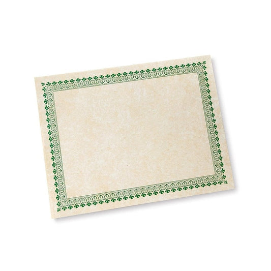 Green Border Paper Certificates - 100 Count Gartner Studios Certificate Paper 74930