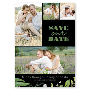 Greenery Save The Date Black Gartner Studios Save The Dates 96027