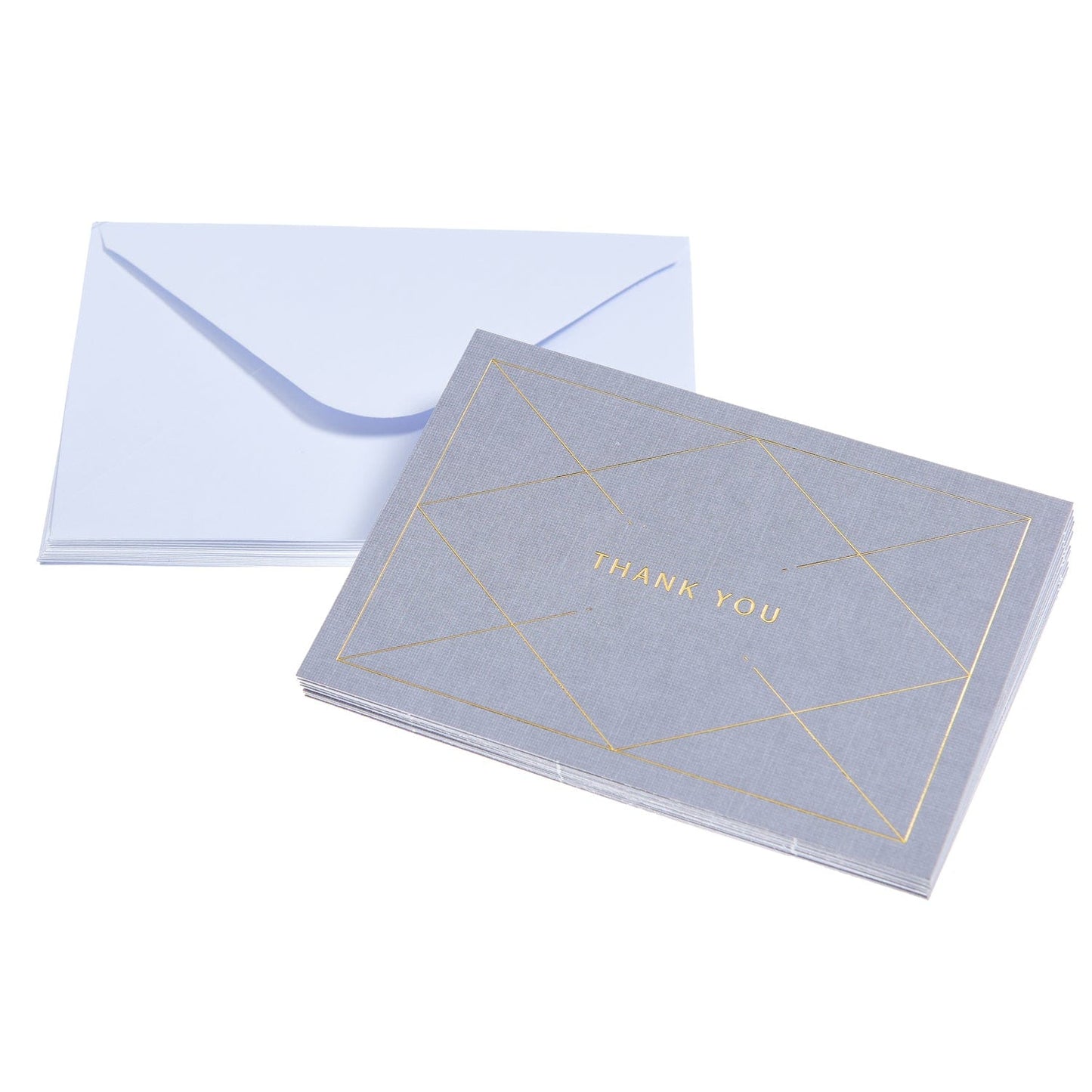 Grey Geometrical Thank You Set - 50 Count Gartner Studios Cards - Thank You 60236