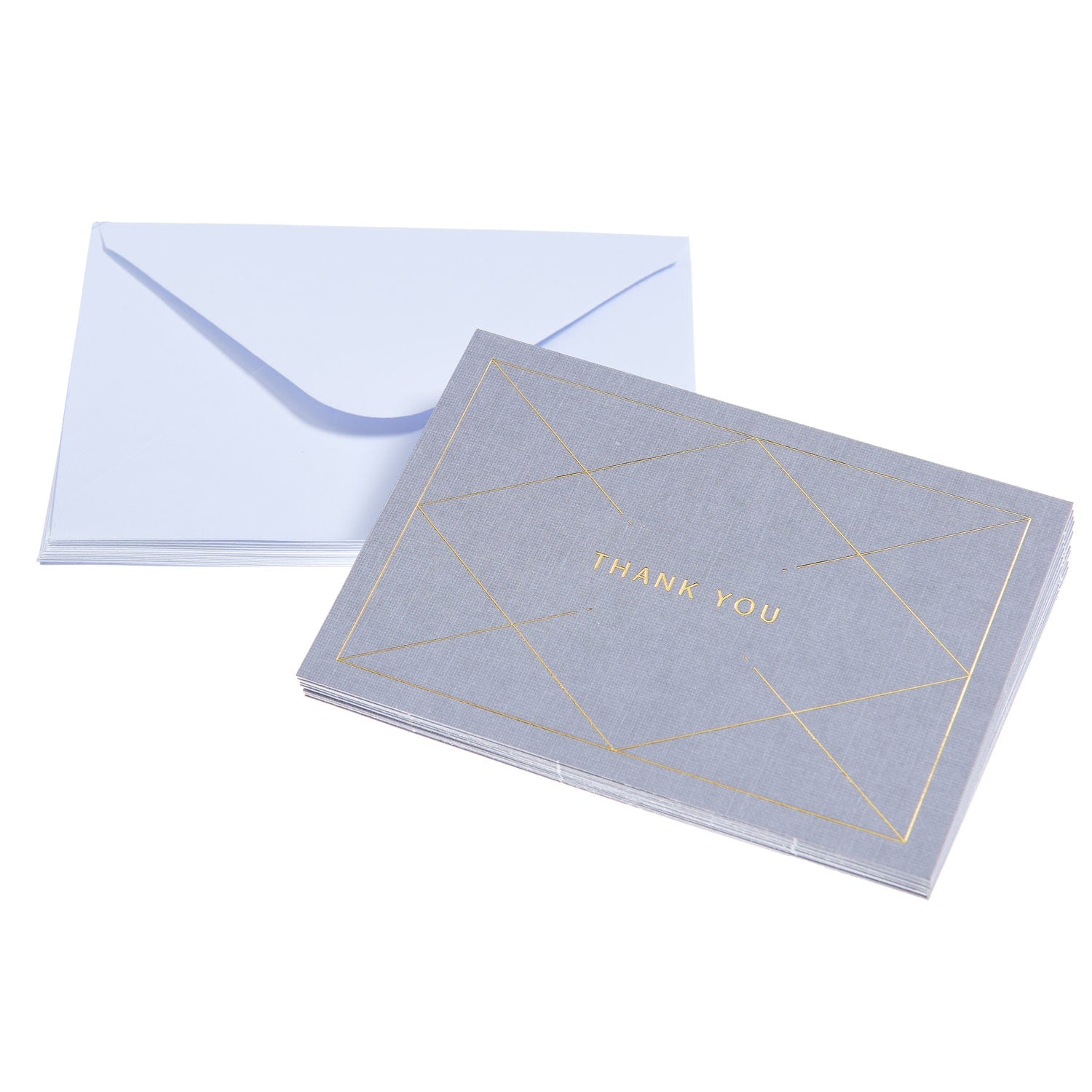 Grey Geometrical Thank You Set - 50 Count Gartner Studios Cards - Thank You 60236