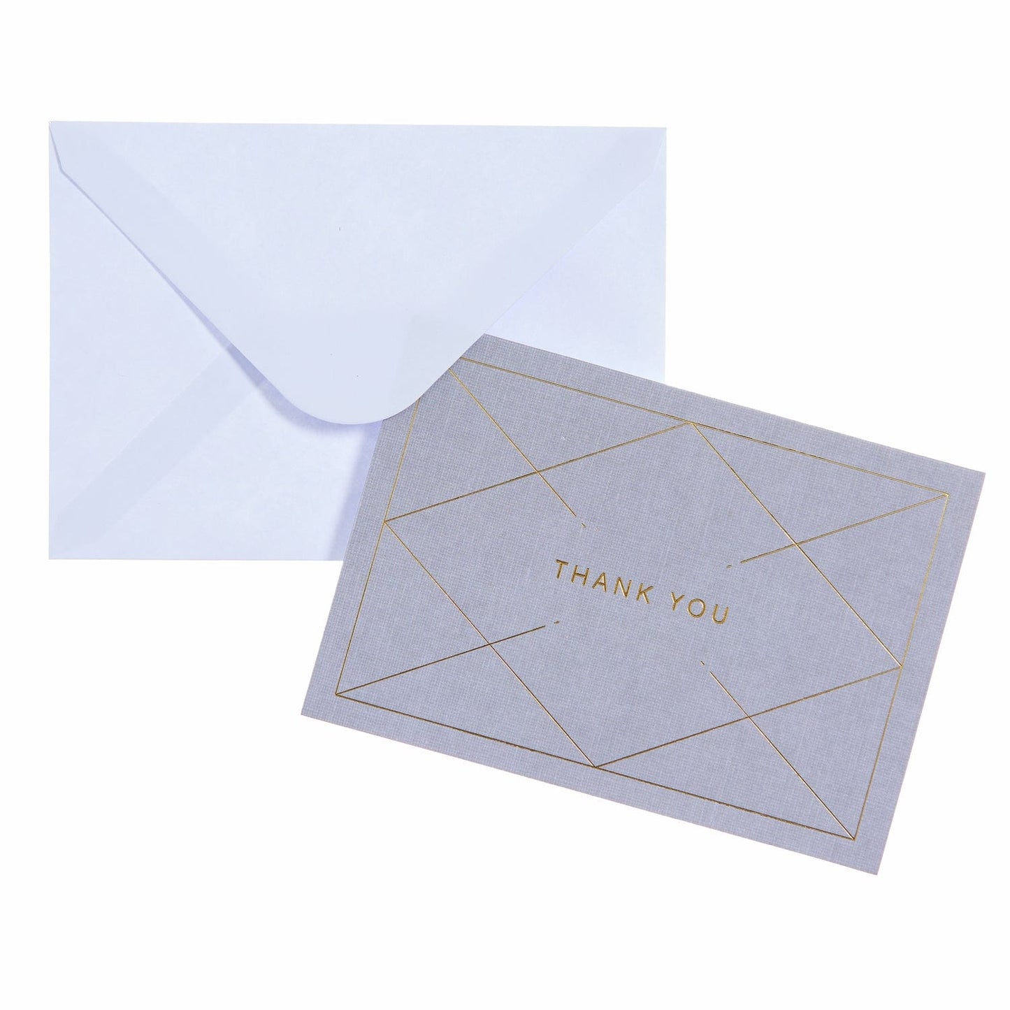 Grey Geometrical Thank You Set - 50 Count Gartner Studios Cards - Thank You 60236