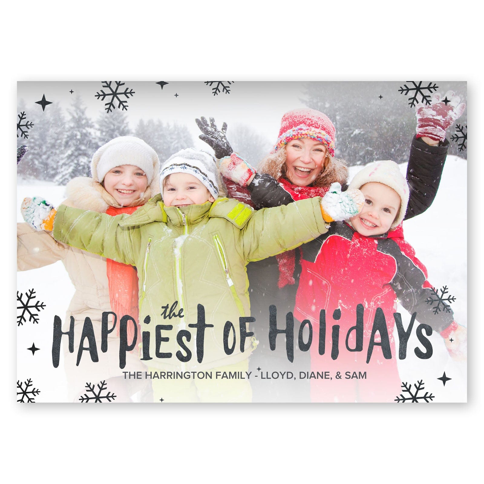 Happiest of Holidays Holiday Card Charcoal Gartner Studios Christmas Card 95454