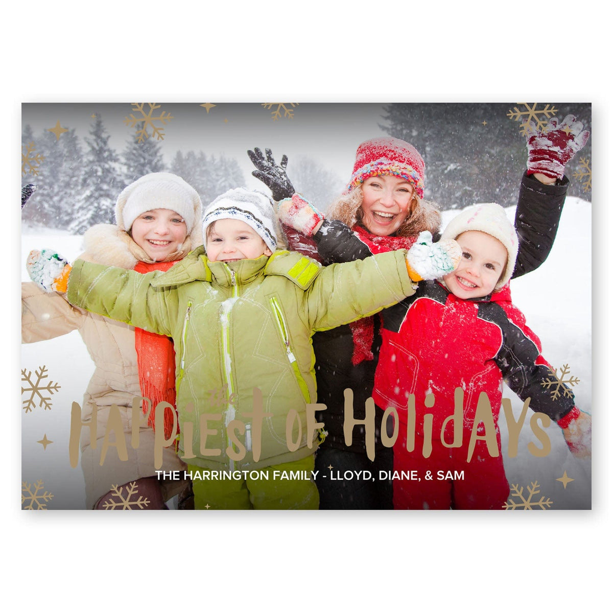 Happiest of Holidays Holiday Card Gold Gartner Studios Christmas Card