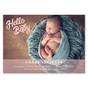 Hello Baby Announcement Blush Gartner Studios Baby Announcement