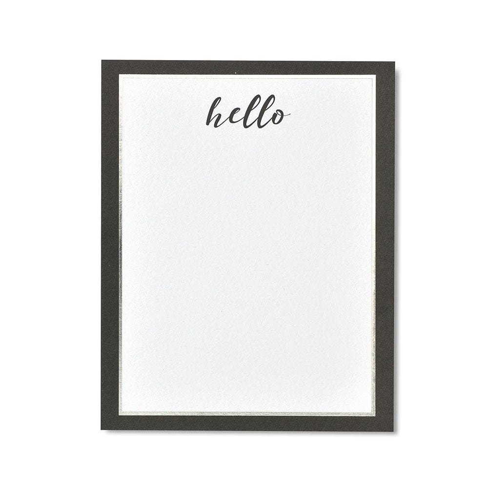 Note Card Hello 'Hello' Note Cards With Silver Foil | Gartner Studios