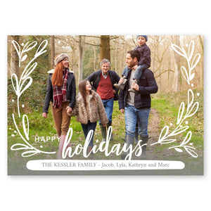 Holiday Flourish Holiday Card Taupe Gartner Studios Christmas Card 95463