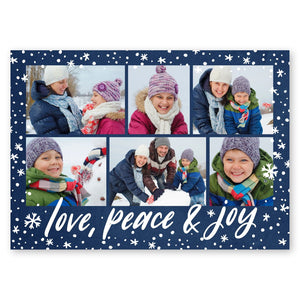 Holiday Flurries Holiday Card Navy Gartner Studios Christmas Card 95468