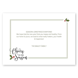 Holly & Berries Holiday Card Gartner Studios Christmas Card