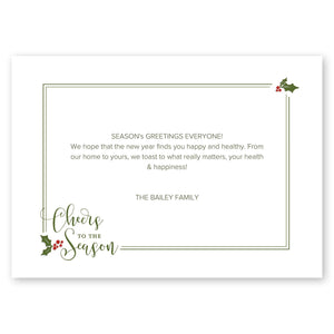 Holly & Berries Holiday Card Gartner Studios Christmas Card