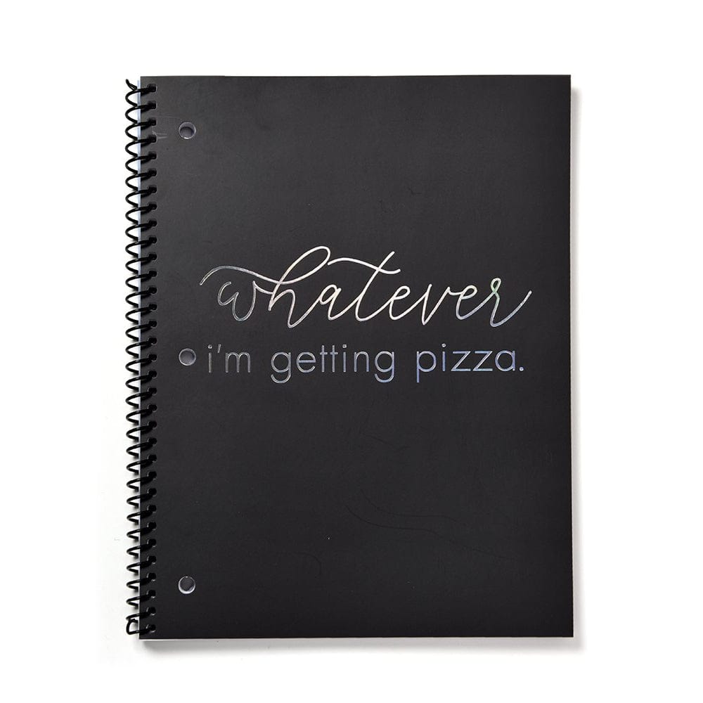 Holographic &#39;Whatever I&#39;m Getting Pizza&#39; Spiral Notebook Gartner Studios Notebooks 52522