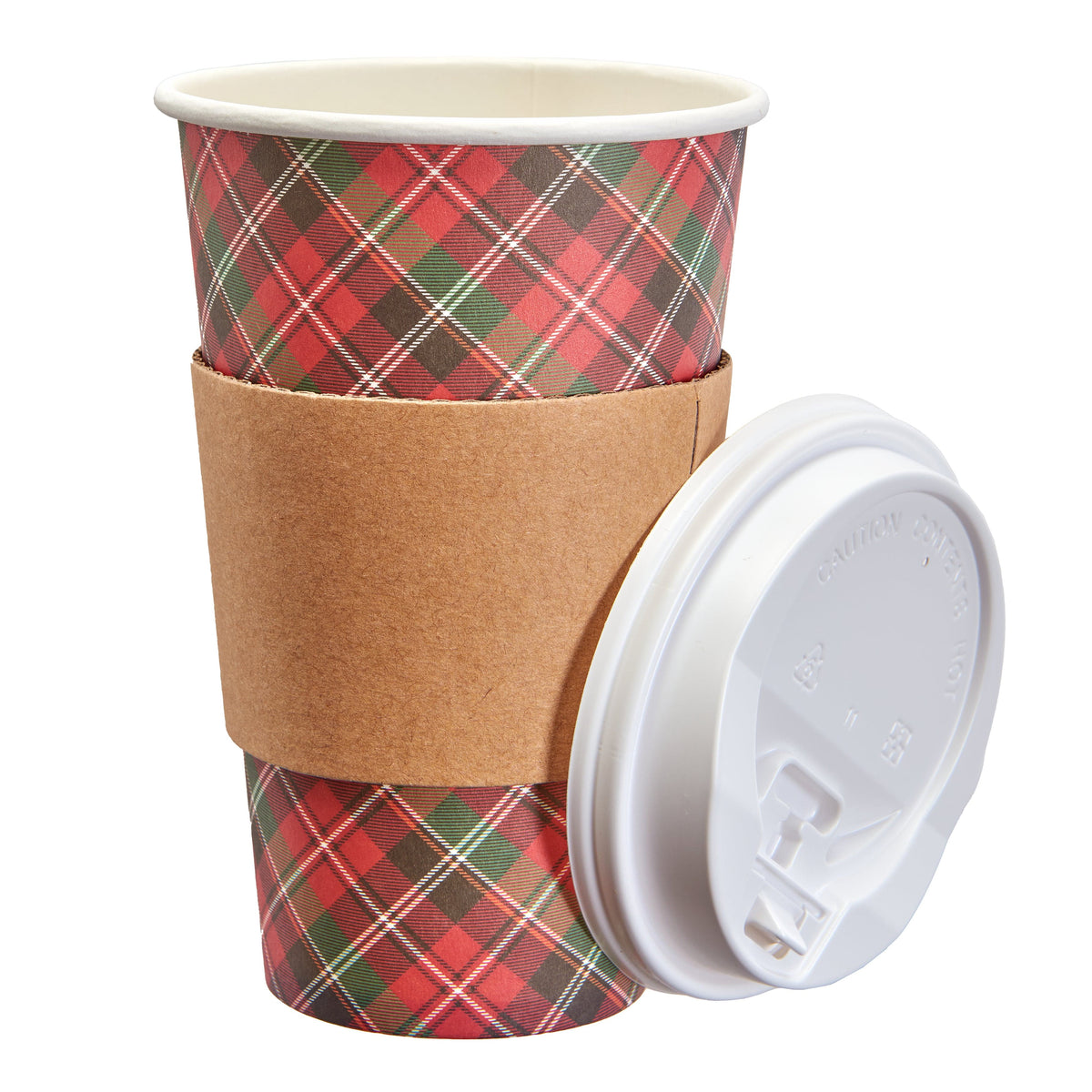 Hot Or Cold Red Plaid To-Go Cup With Lid Gartner Studios Drinkware 35830