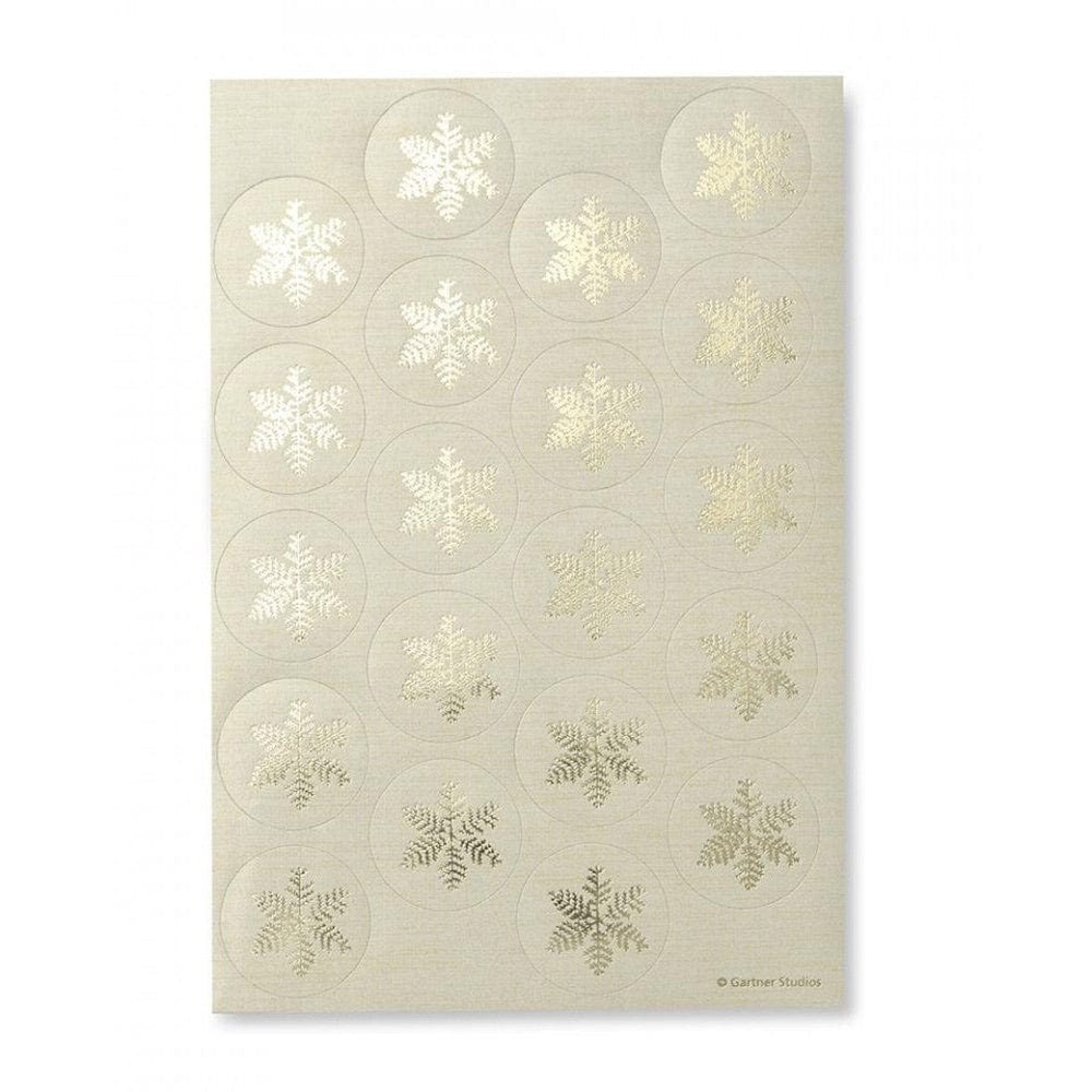 Ivory &amp; Gold Snowflake Envelope Seals Gartner Studios Seals 18758