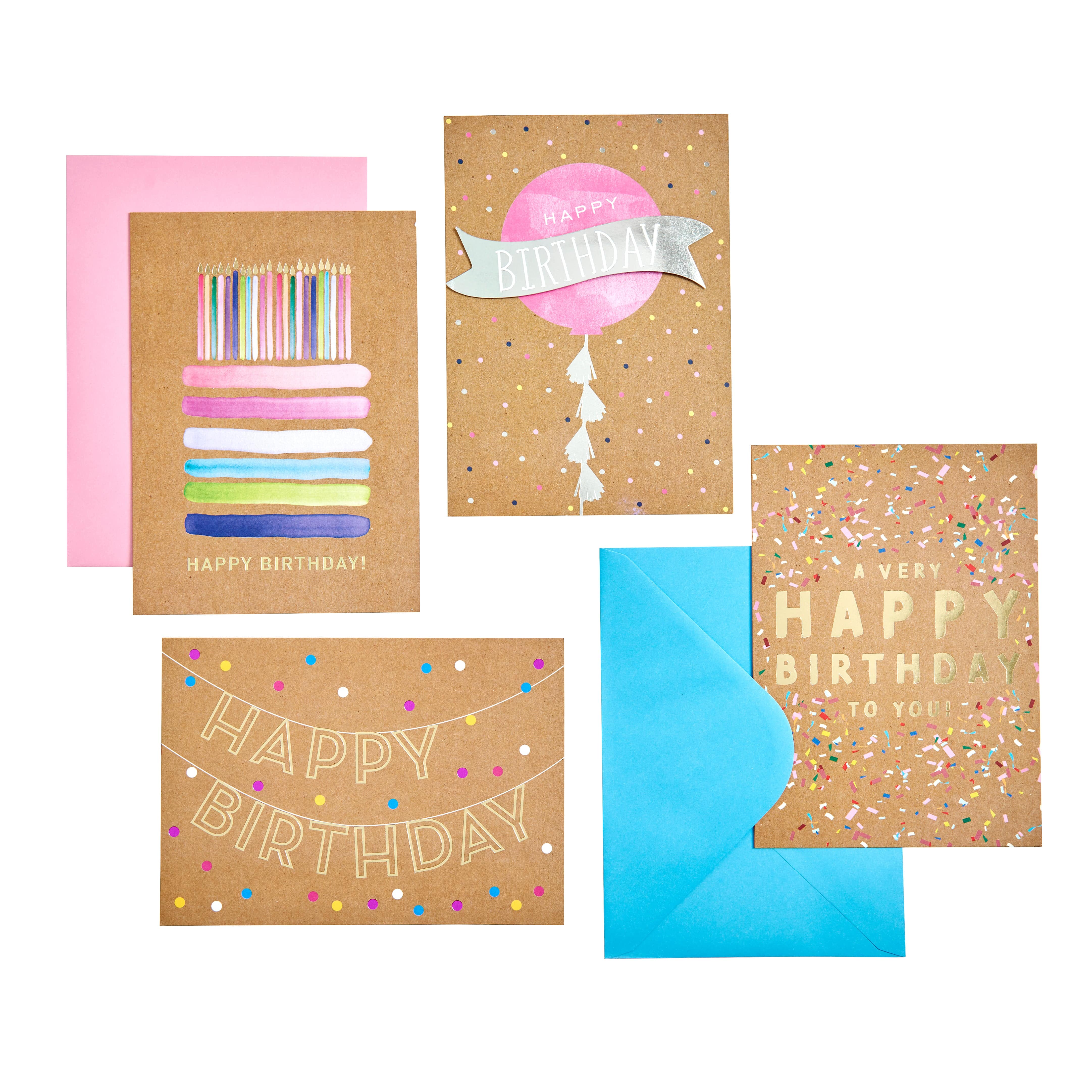 Kraft Happy Birthday - Greeting Card Kit