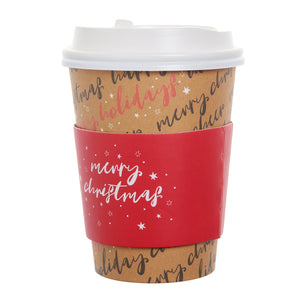Kraft Merry Christmas - Hot Or Cold To-Go Cup With Lid - Set of 8 Gartner Studios Drinkware 55463