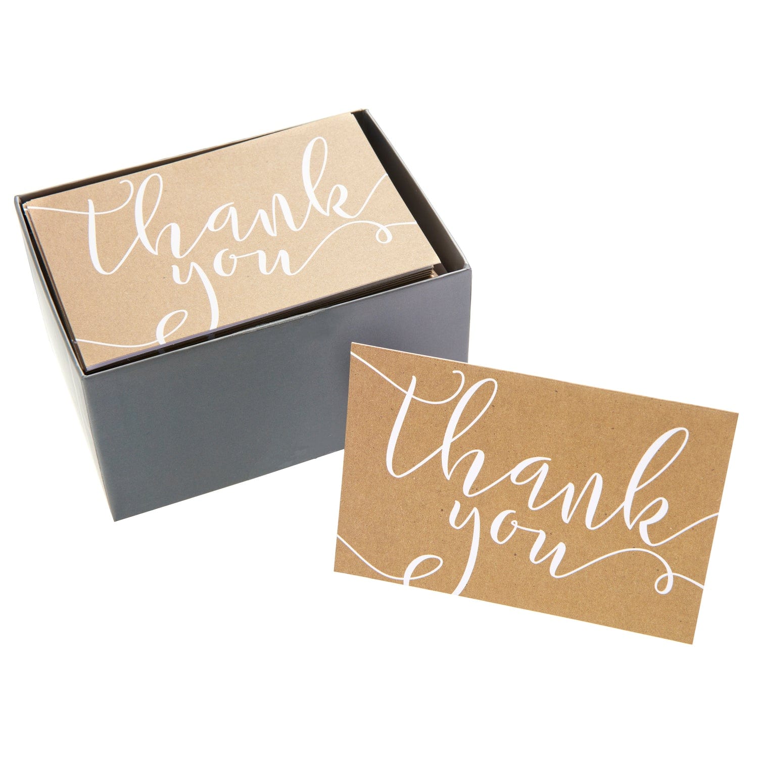 Thanks Card Set Kraft Thank You Cards - Set of 50 (94142) | Gartner Studios