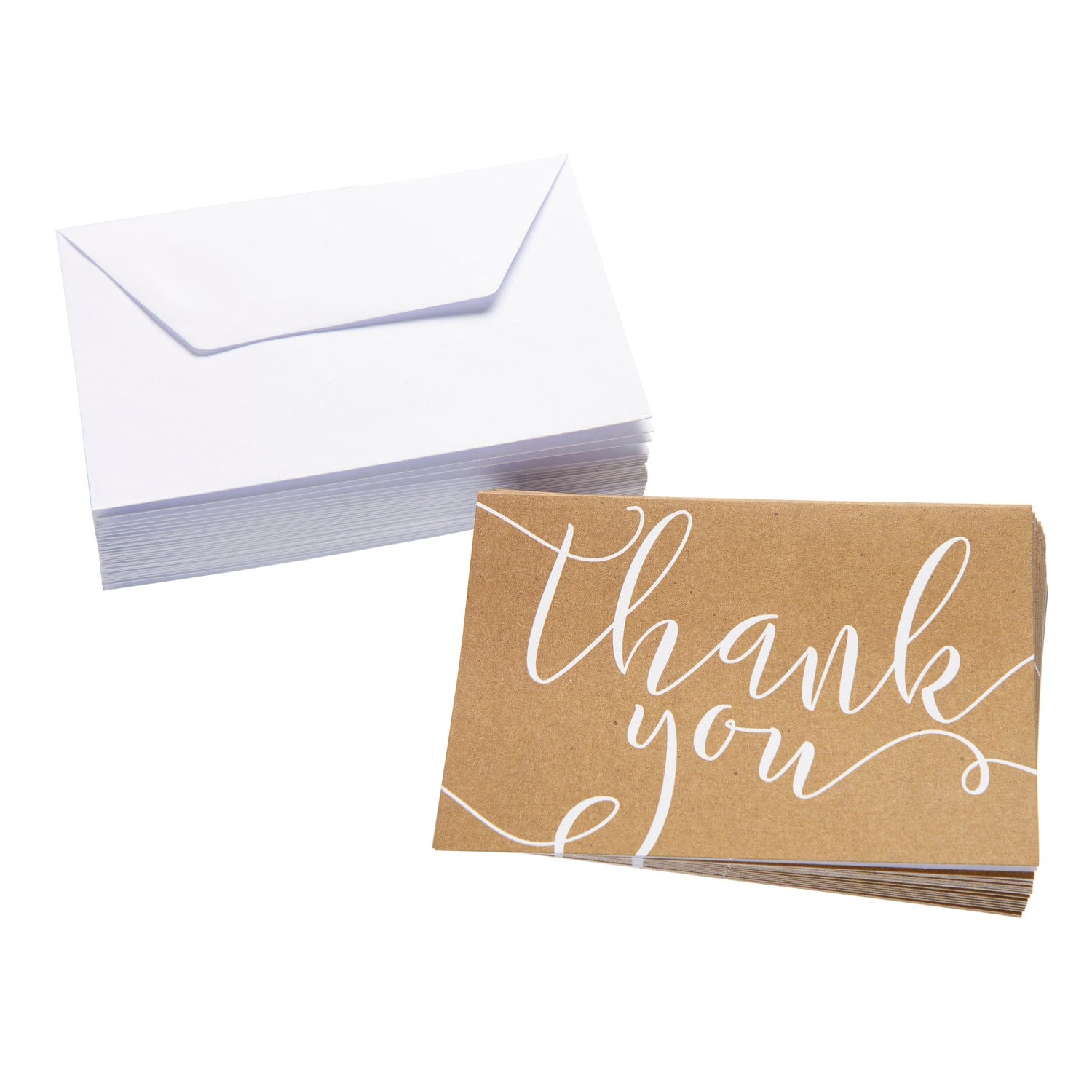 Thanks Card Set Kraft Thank You Cards - Set of 50 (94142) | Gartner Studios