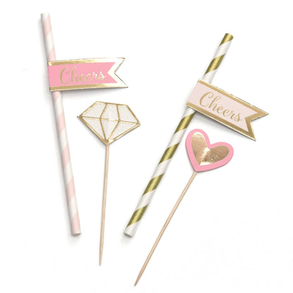 Last Fling Décor Kit - Straws, Picks + Banner Gartner Studios Paper Straws 55695