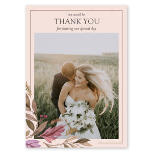 Leaf & Branch Wedding Thank You Blush Gartner Studios Cards - Thank You 11199