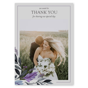 Leaf & Branch Wedding Thank You Purple Gartner Studios Cards - Thank You 11199