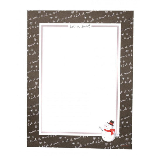Let It Snow Chalk Stationery- 80 Count Gartner Studios Stationery Paper 22649