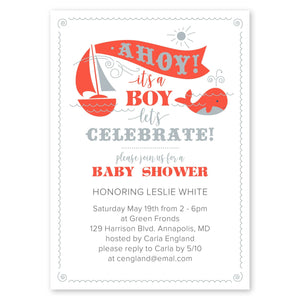 Lil Skipper Baby Shower Invitation Red Gartner Studios Baby Shower