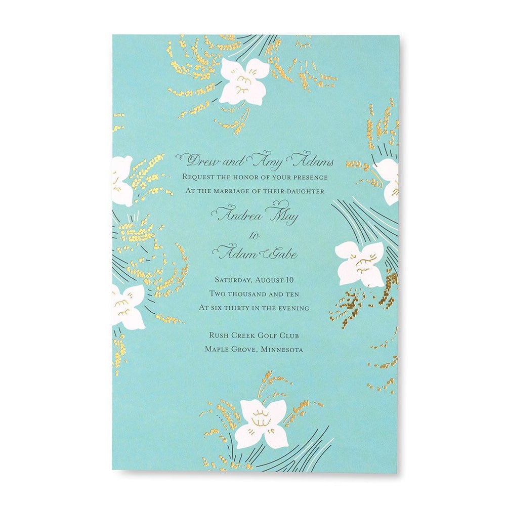 Lily Floral Luxe Mayfair Print At Home Invitations Gartner Studios Invitations 46088