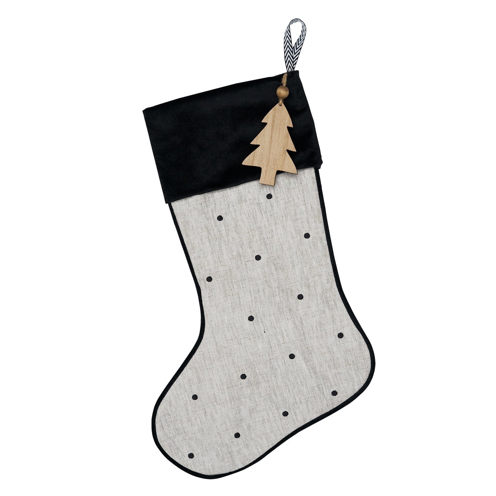 Linen and Velvet Stocking Gartner Studios Holiday Stockings 45414