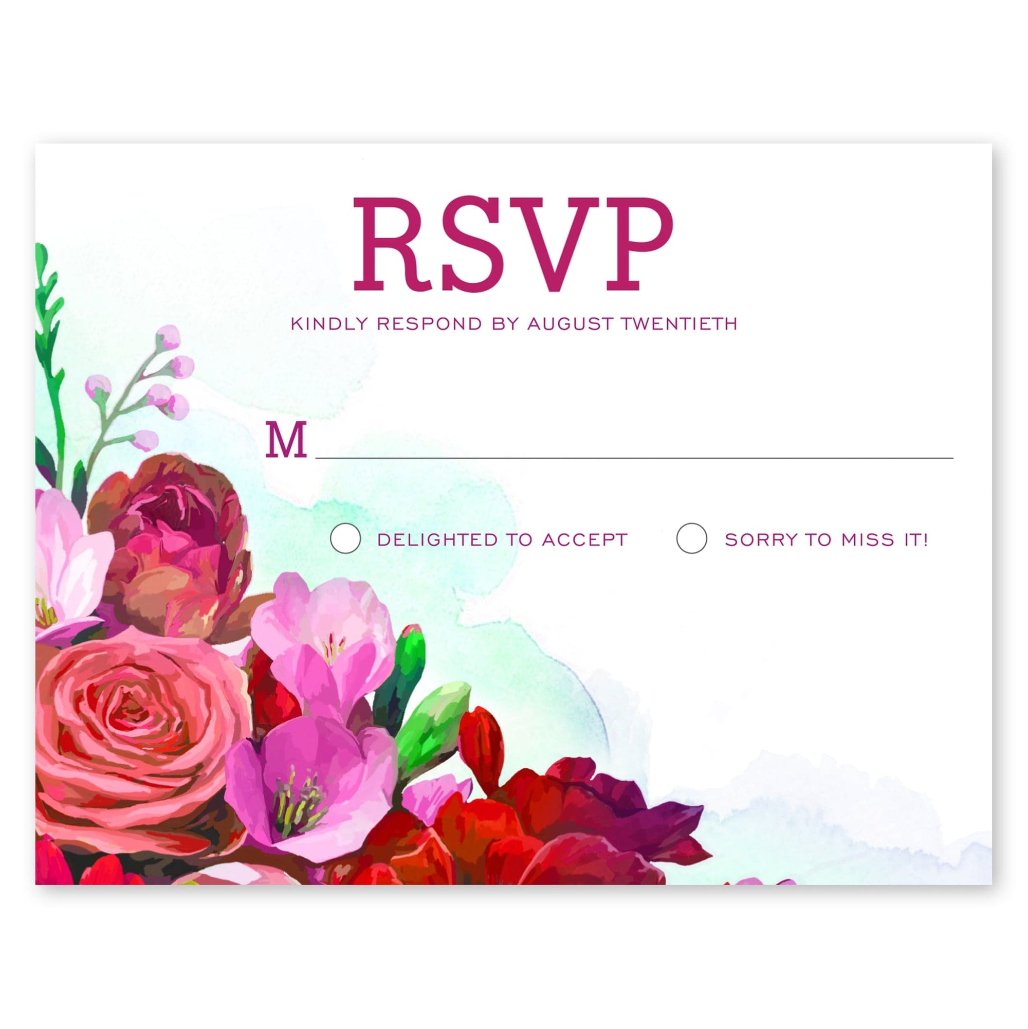 Love Blooms Wedding Response Card Seafoam Gartner Studios Wedding Invitation 10430