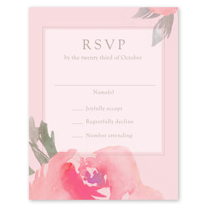 Lovely Rose Wedding Response Card Blush Gartner Studios Response Cards 97198