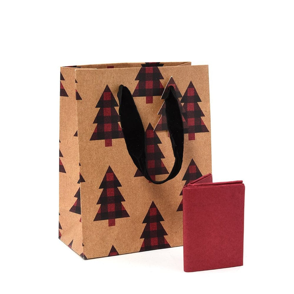 Lumberjack Plaid Trees Extra Small Gift Bag Gartner Studios Gift Bags 46483
