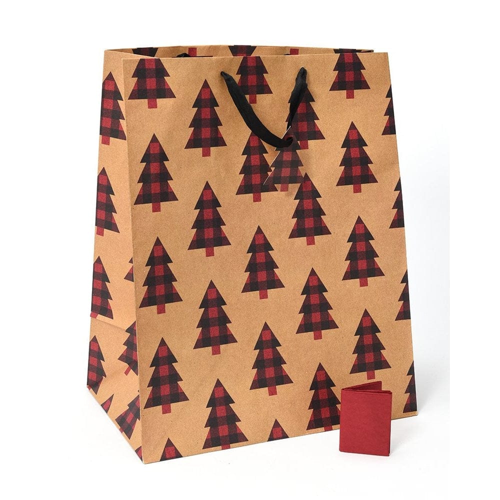 Lumberjack Trees Jumbo Holiday Gift Bag With Tag Gartner Studios Gift Bags 46484