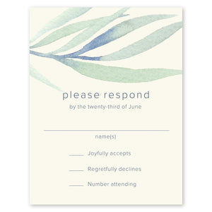 Lyrical Leaves Wedding Response Card Ivory Gartner Studios Response Cards 97195
