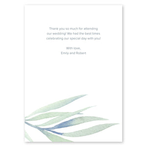 Lyrical Leaves Wedding Thank You Gartner Studios Cards - Thank You